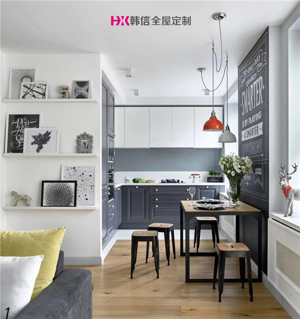 L型厨房橱柜设计现下正流行！-南京定制橱柜品牌[韩信全屋定制]